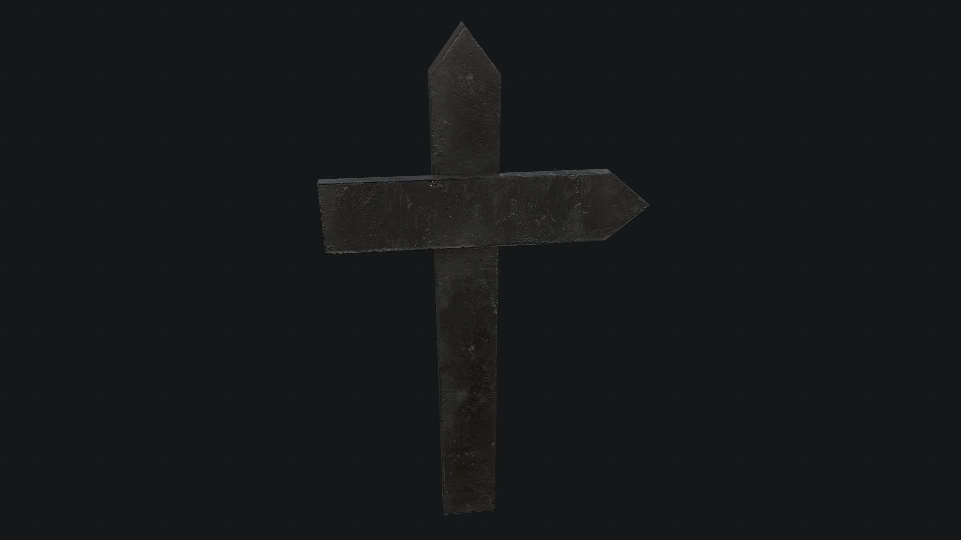 Wooden and Metallic Signpost Pack Low-poly 3D model_2