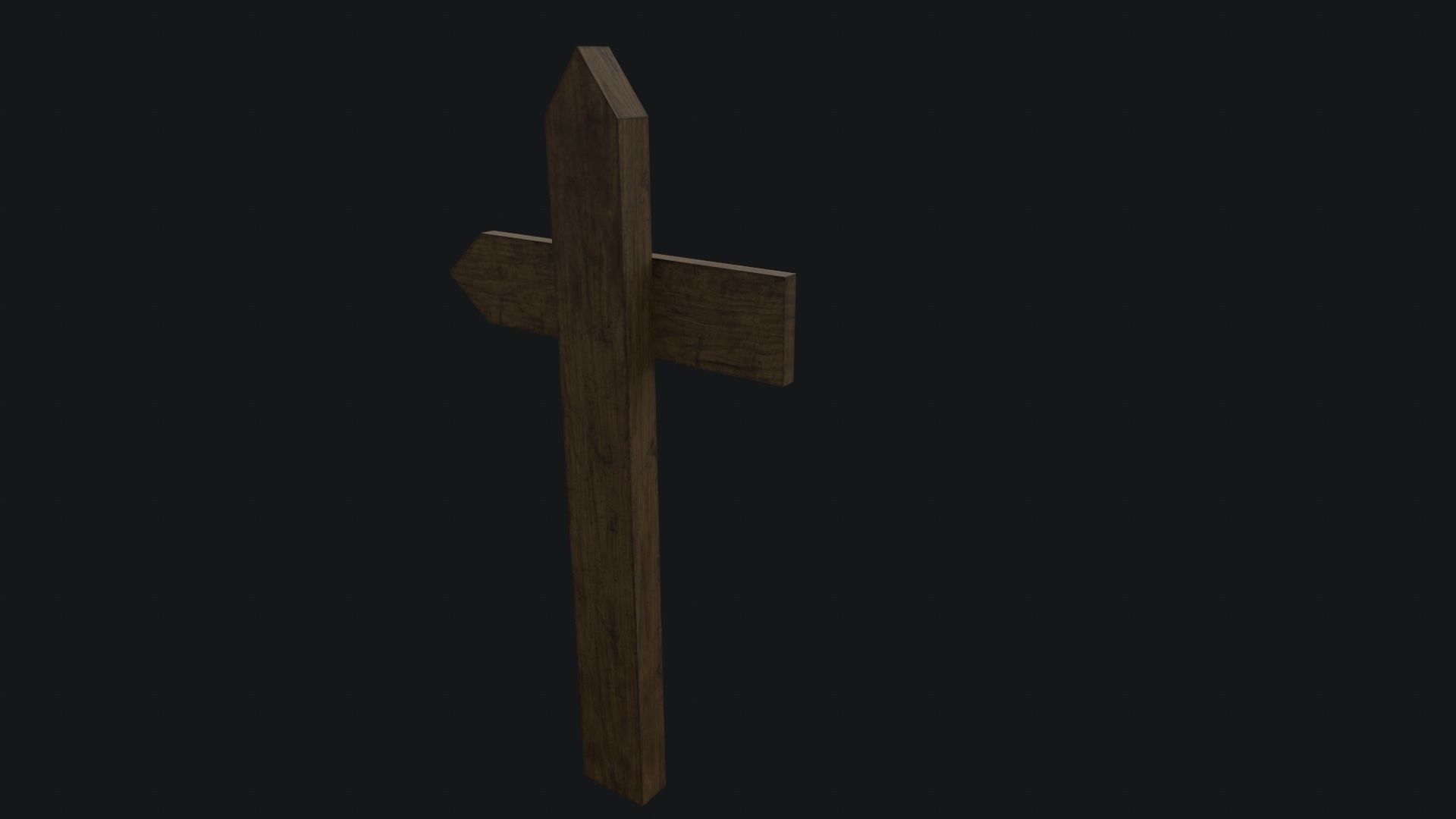 Wooden and Metallic Signpost Pack Low-poly 3D model_6