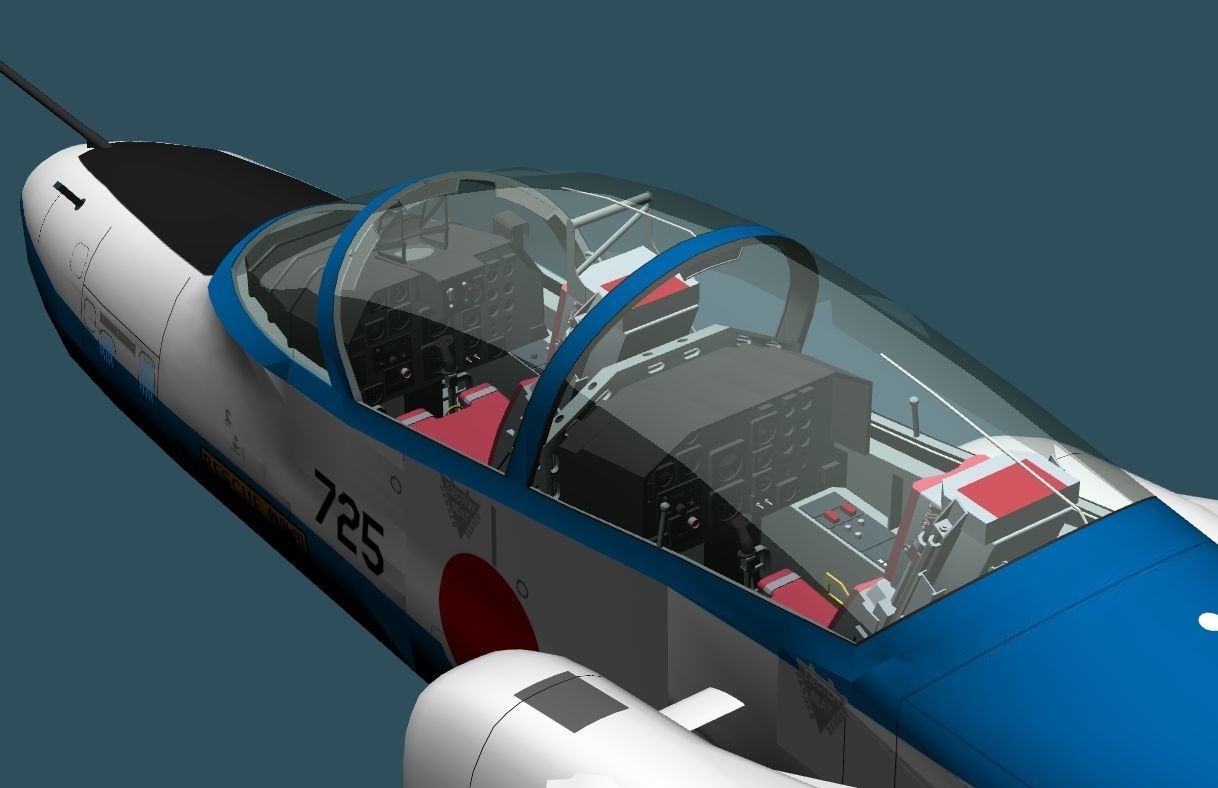 Avion Militaire Japonais T-4 Blue Impulse échelle 1/100 - Modèle SD4, Collection Ou Décoration - 5