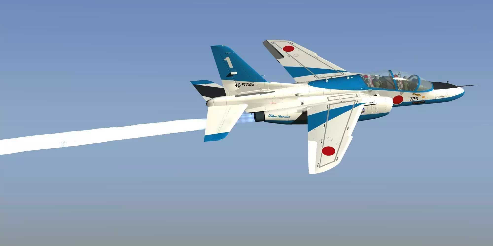 JASDF T 4 Blue Impulse aerobatic demonstration team 3D model