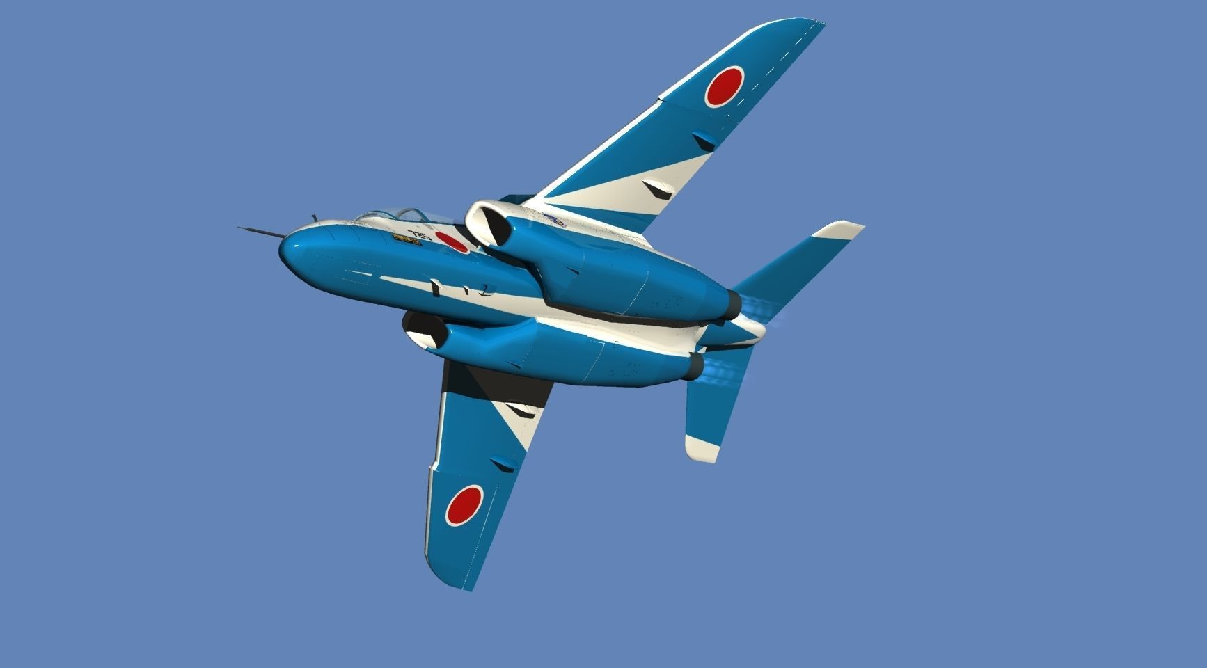 JASDF T 4 Blue Impulse aerobatic demonstration team 3D model