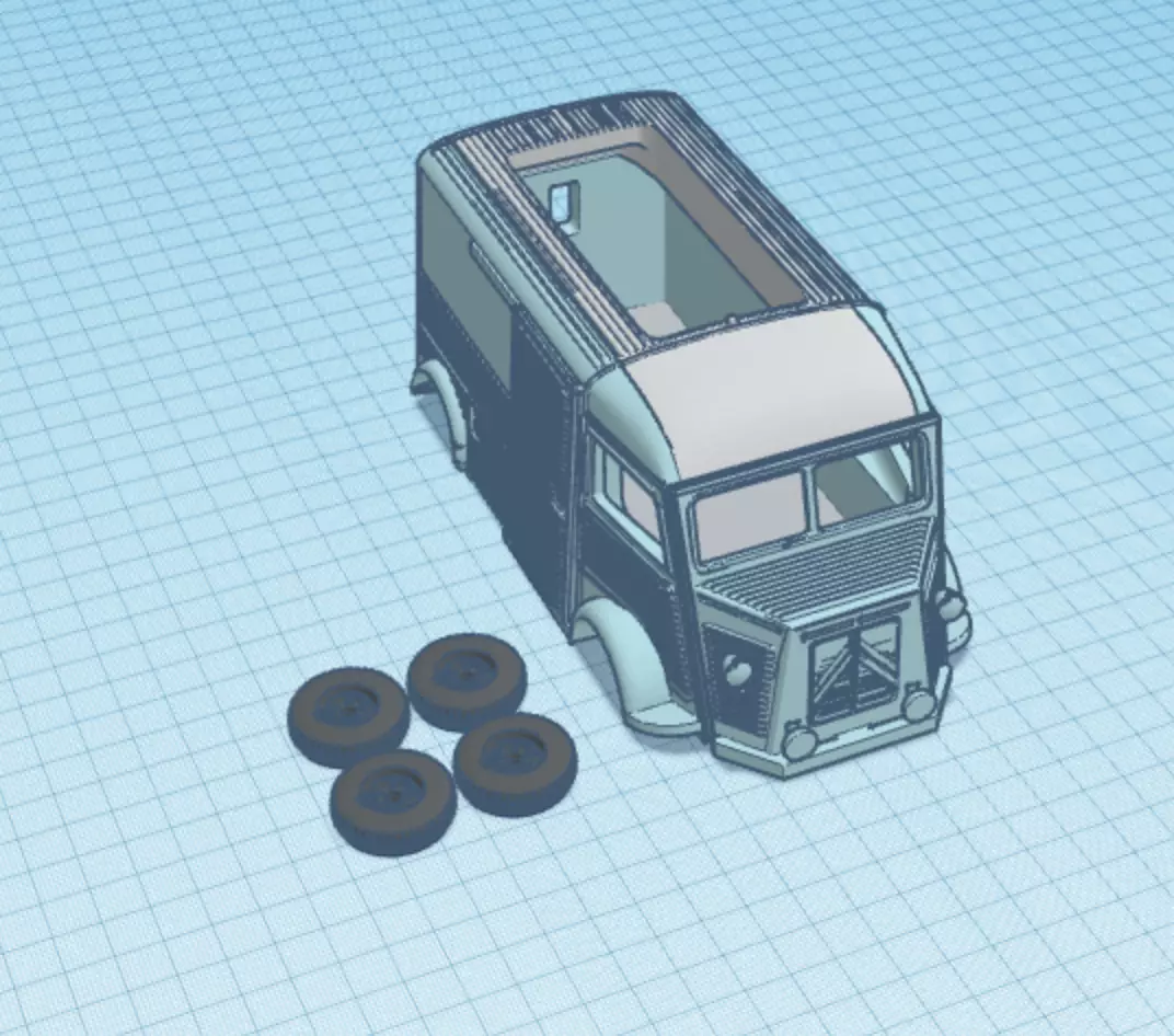Citroen Printable Box Van 3D print model_0