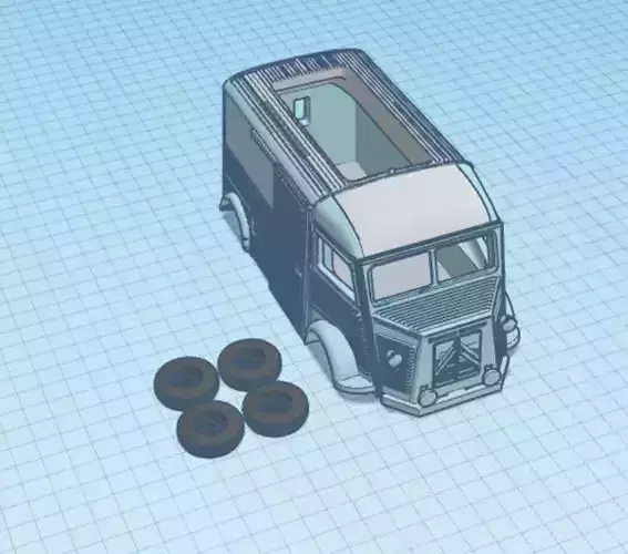 Citroen Printable Box Van 3D print model