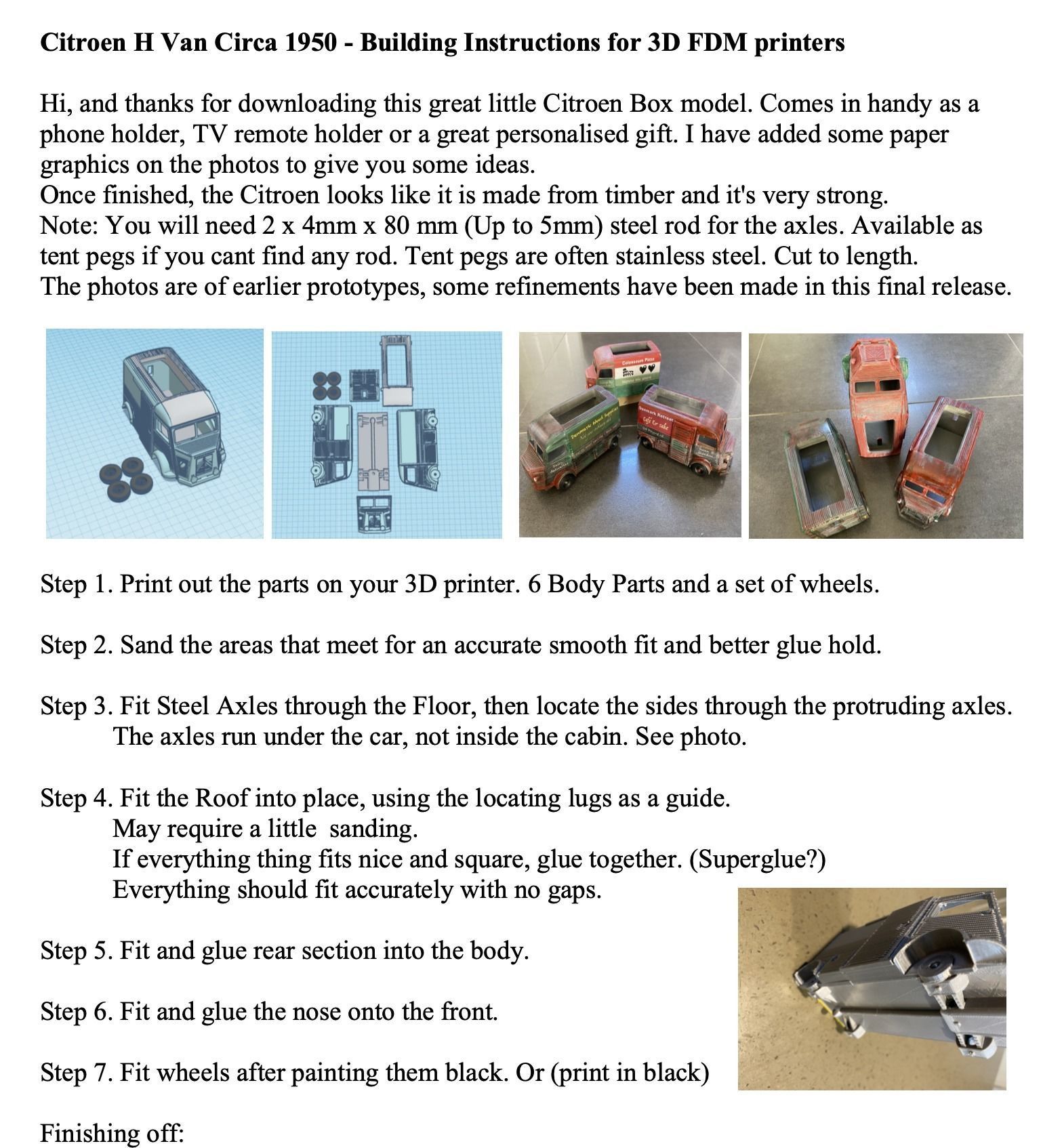Citroen Printable Box Van 3D print model_7