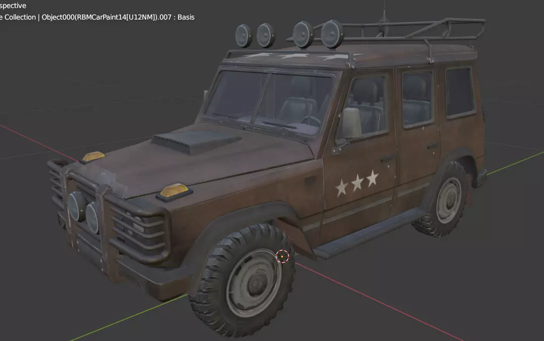 Offroad vehicle Low-poly 3D model Low-poly 3D model_0