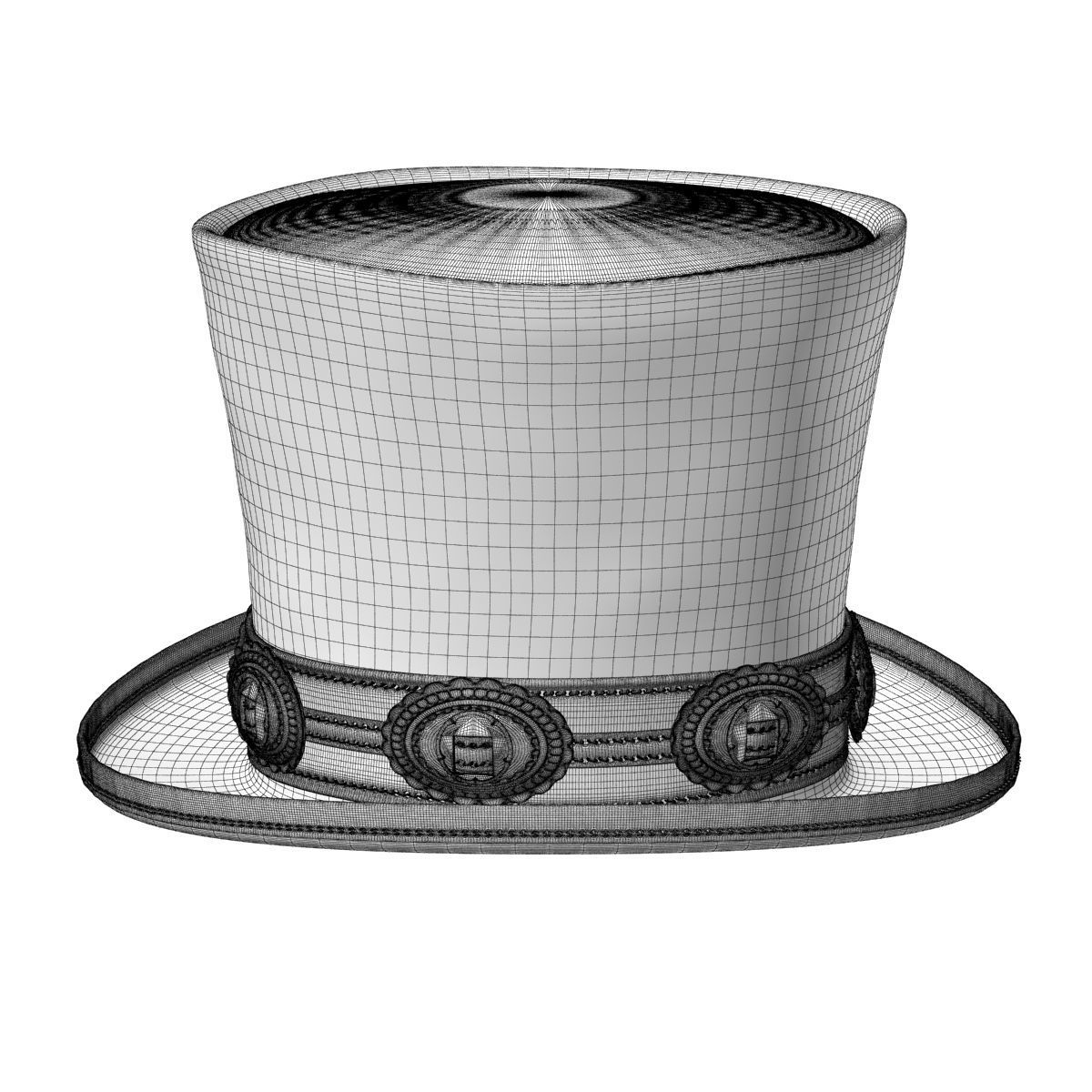 Slash Hat 3D model_10