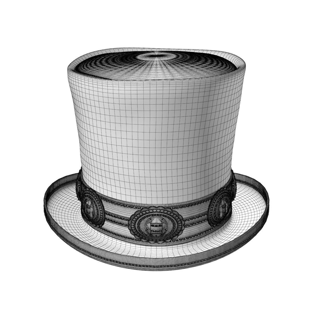 Slash Hat 3D model_9