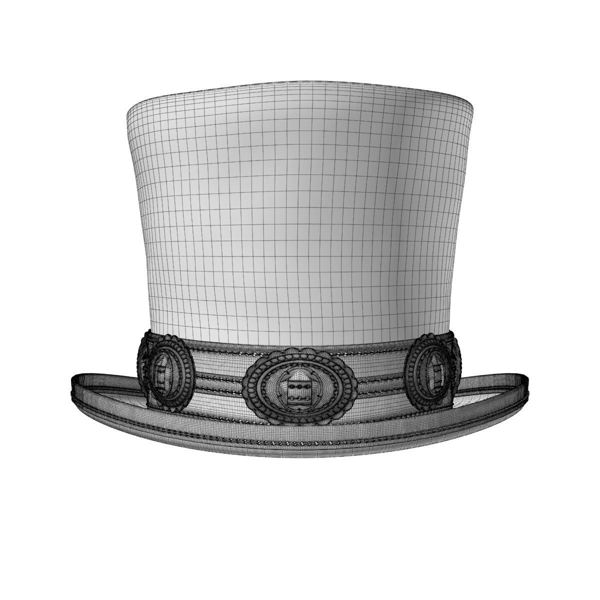 Slash Hat 3D model_15