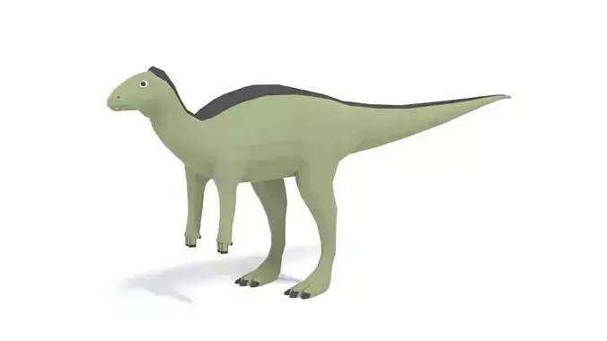 Low Poly Cartoon Dysalotosaurus Dinosaur 