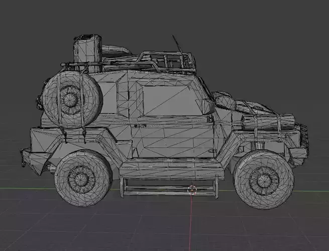 Offroad vehicle with texture Low-poly 3D model