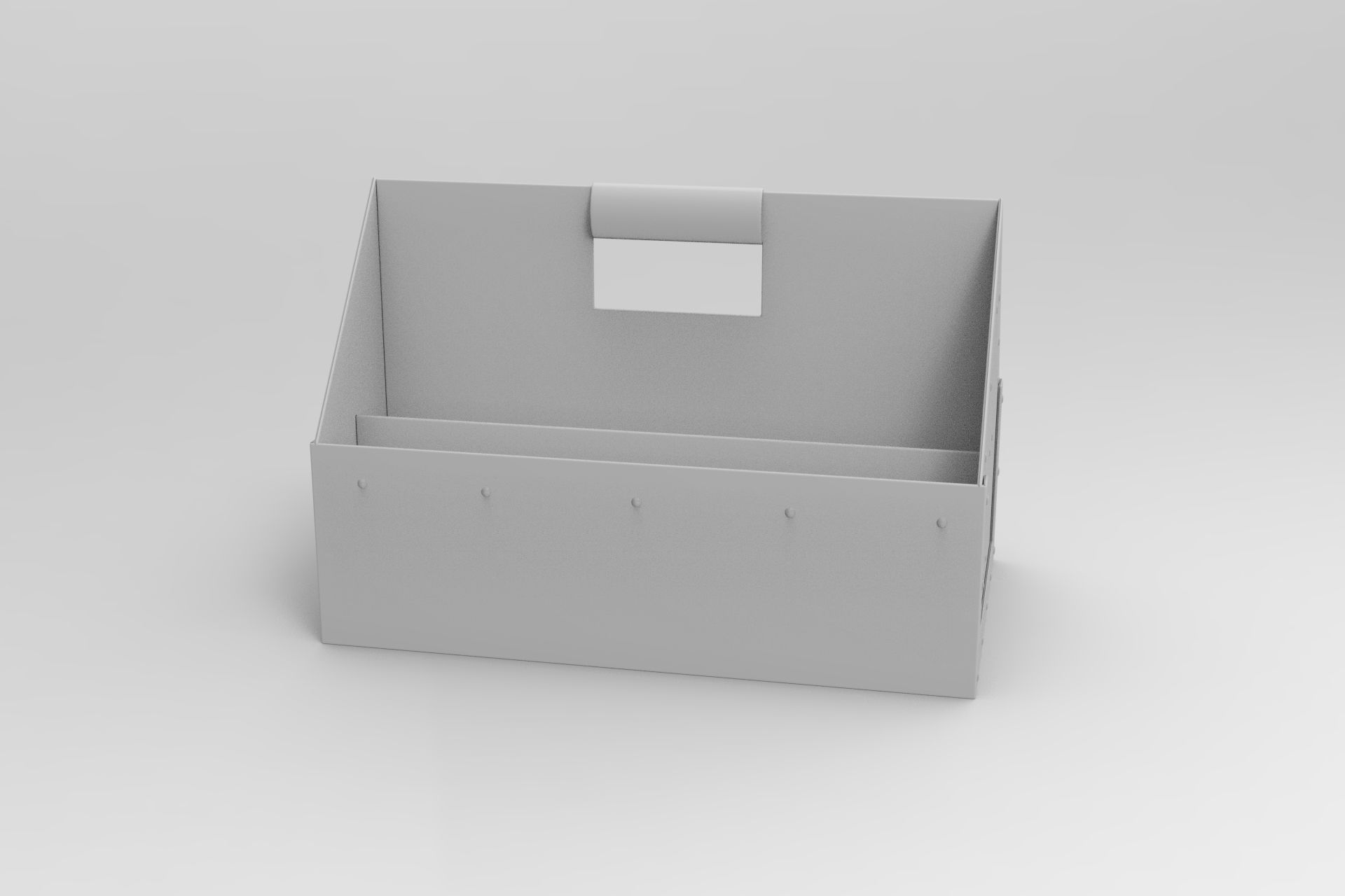 Wood Toolbox Low-poly 3D model_8