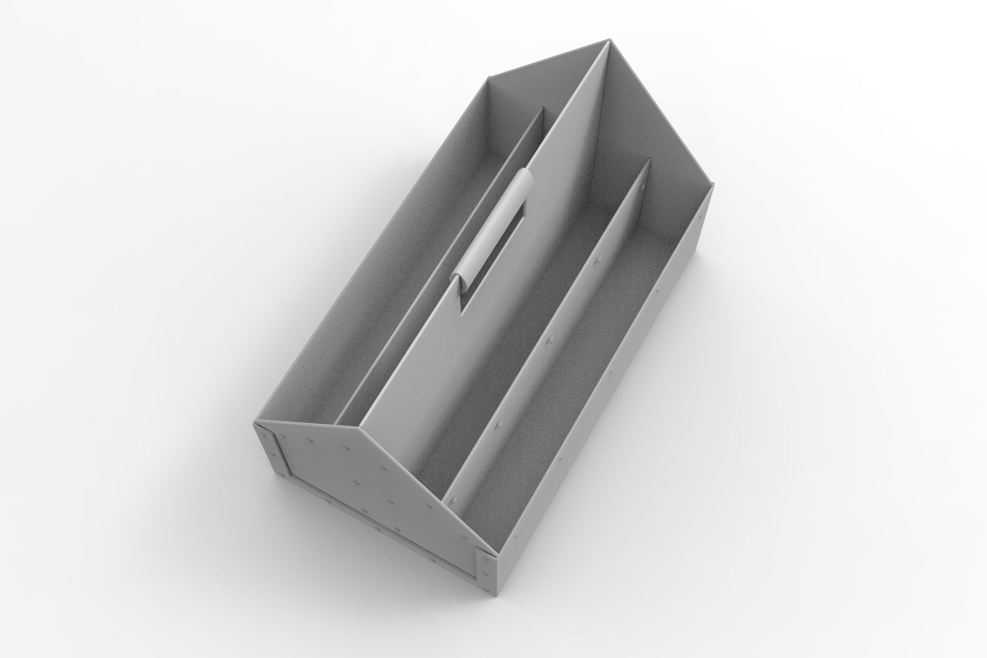 Wood Toolbox Low-poly 3D model_7