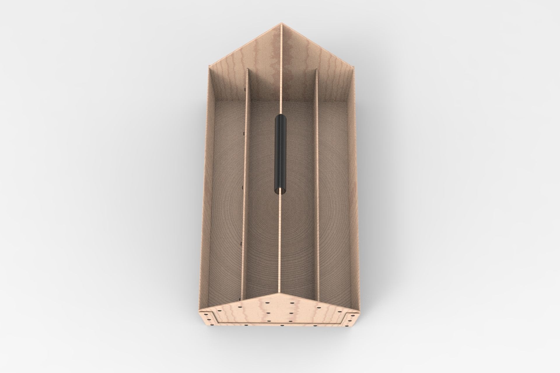 Wood Toolbox Low-poly 3D model_4
