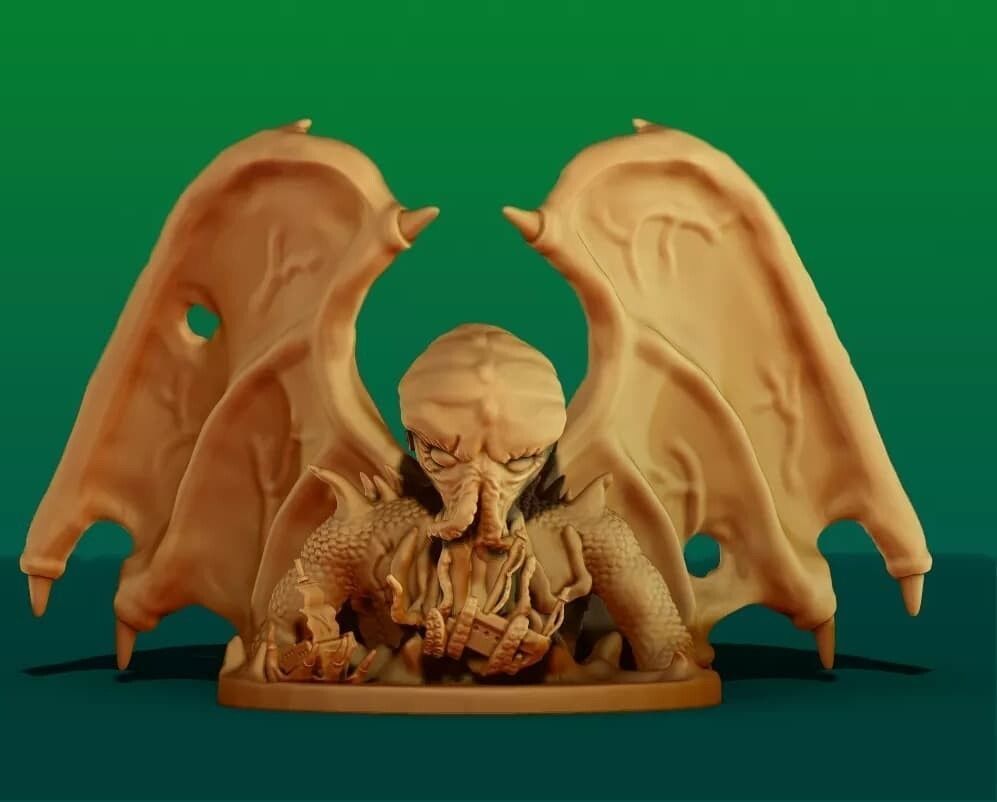 Great Cthulhu Lovecraft 3D Model Printable 3D Model Ancient One 3D print model_13