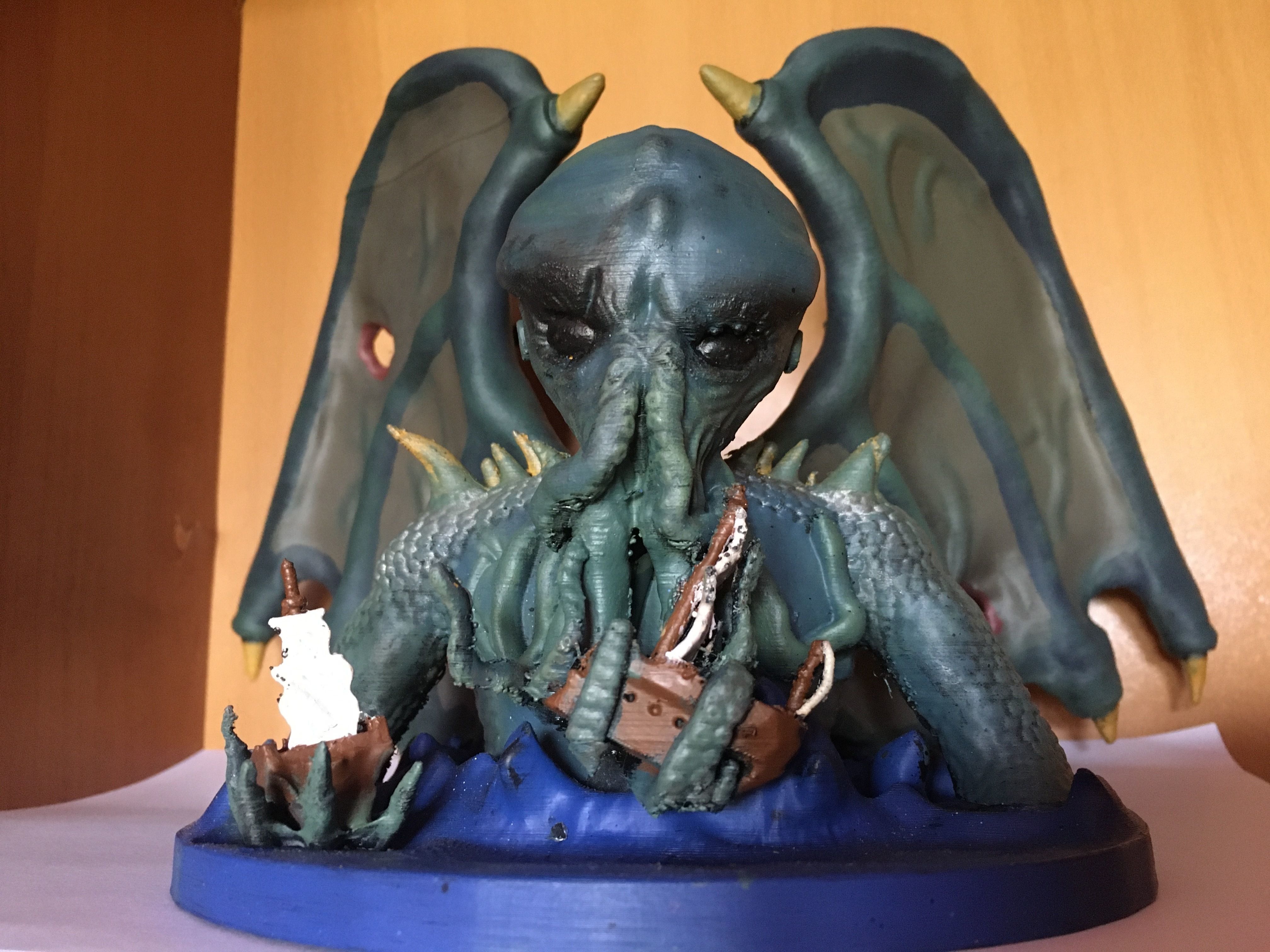 Great Cthulhu Lovecraft 3D Model Printable 3D Model Ancient One 3D print model_6