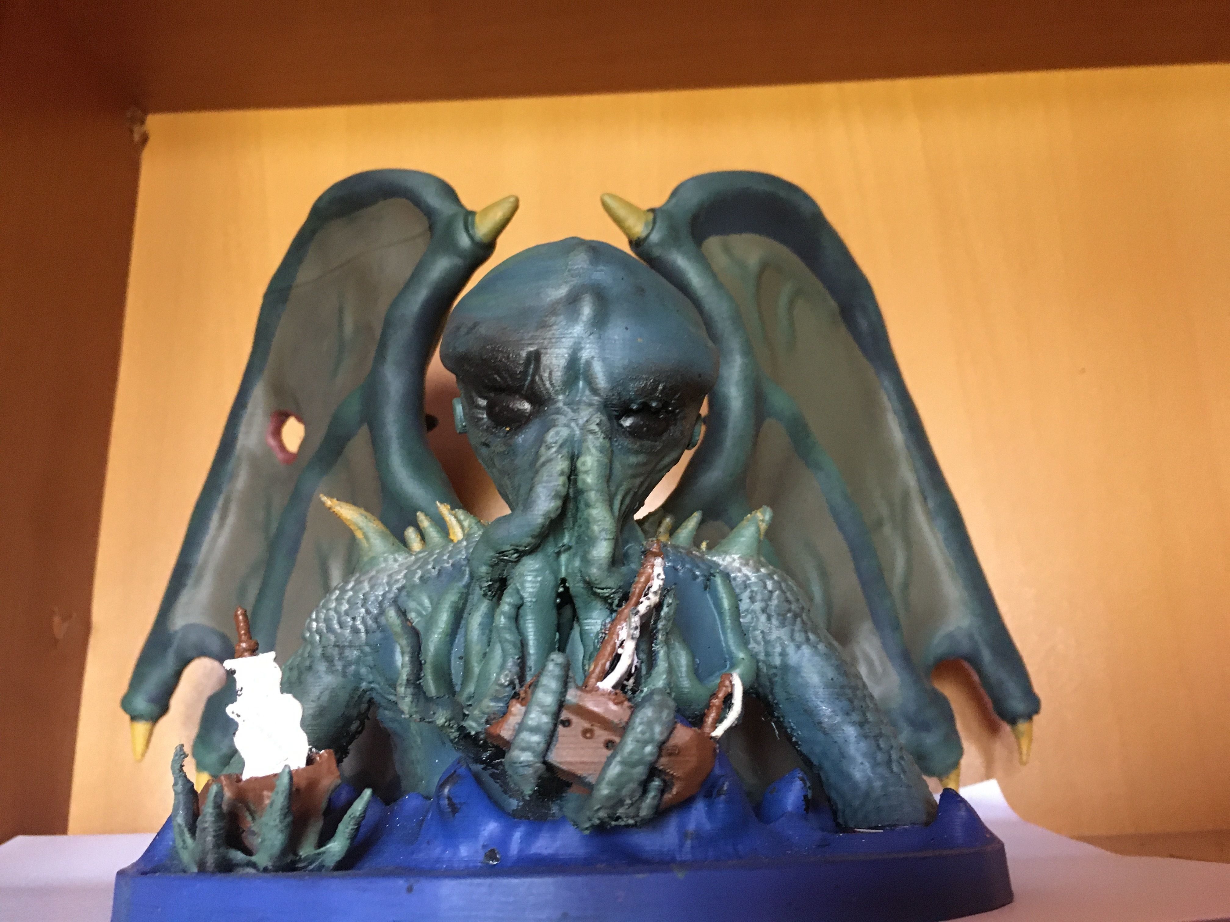 Great Cthulhu Lovecraft 3D Model Printable 3D Model Ancient One 3D print model_10