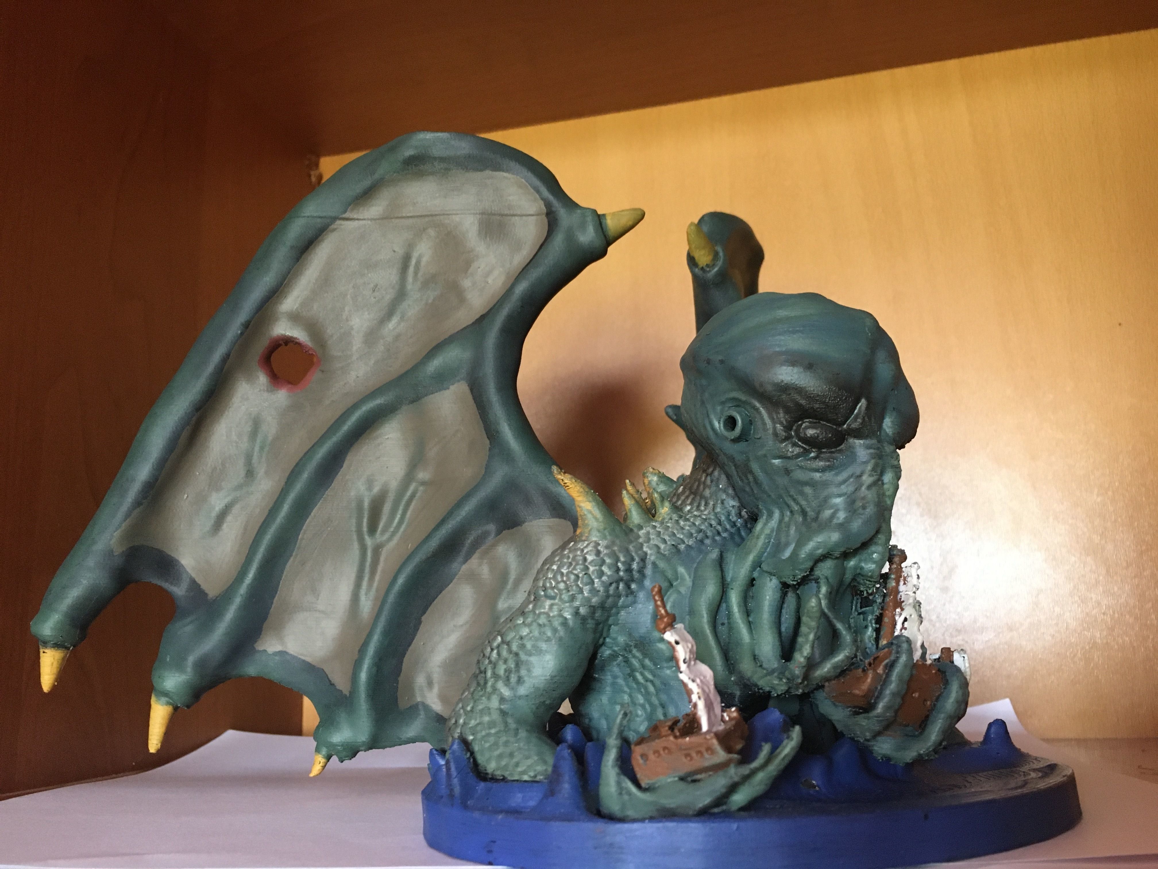 Great Cthulhu Lovecraft 3D Model Printable 3D Model Ancient One 3D print model_7
