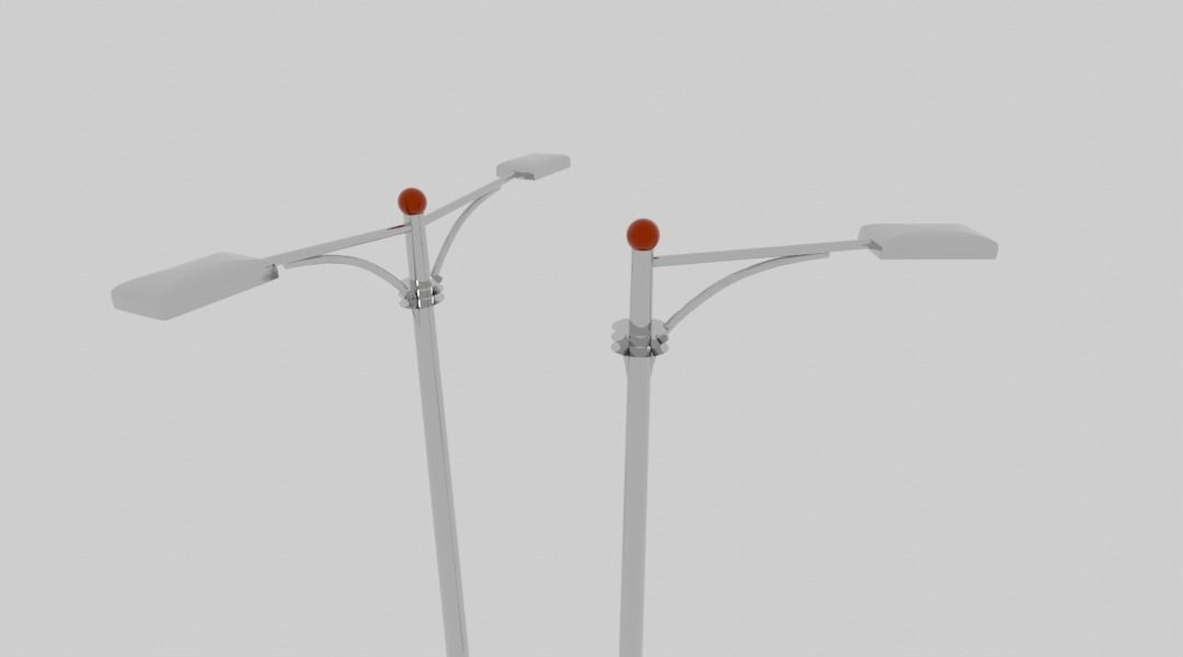 Free Street Light Pole Free 3D model_2