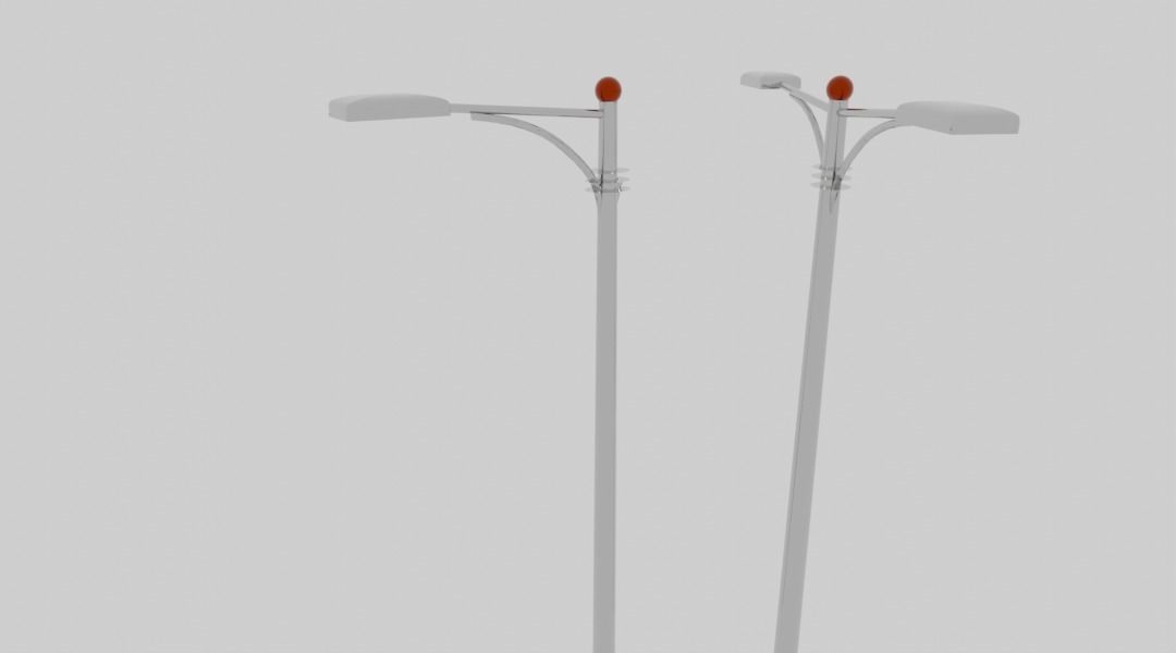 Free Street Light Pole Free 3D model_1
