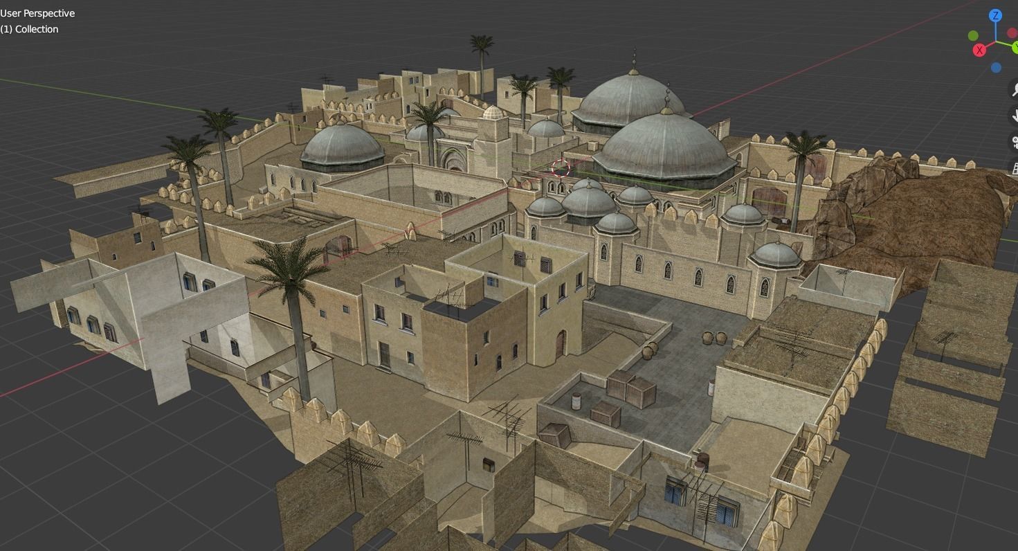 CSS DEDUST Full Map Low-poly 3D model_2