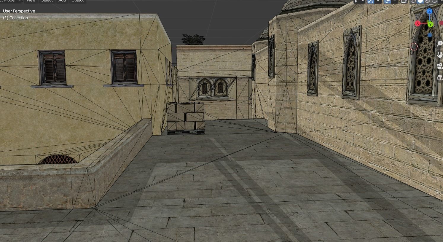 CSS DEDUST Full Map Low-poly 3D model_4