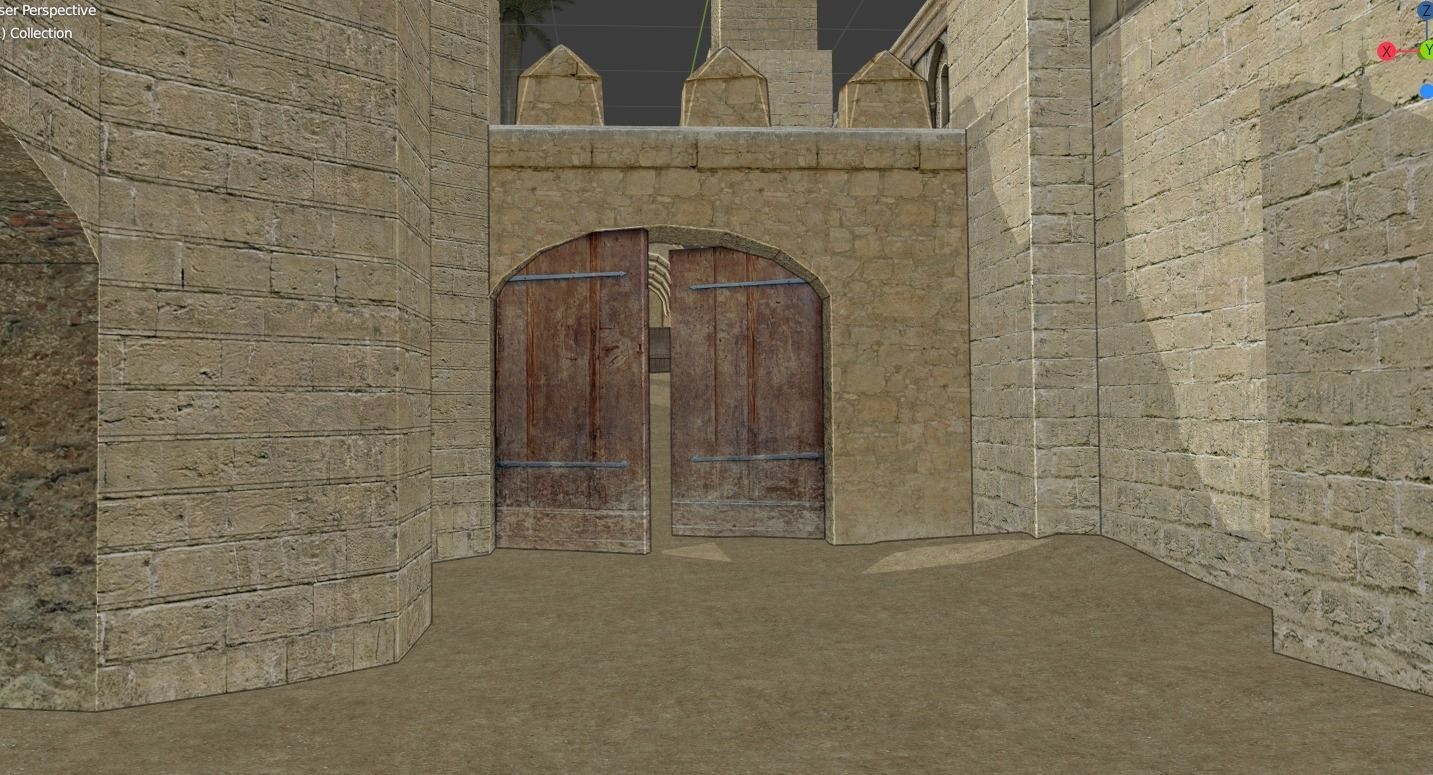 CSS DEDUST Full Map Low-poly 3D model_7