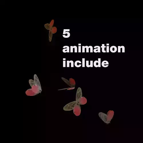 Butterflies Animated  3D model