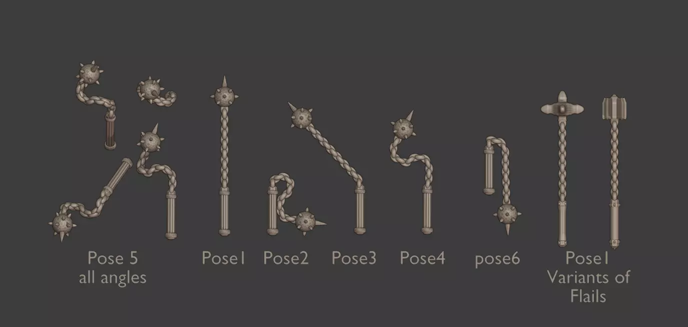 European Medieval Renaissance Weapons Special 3D print model_0