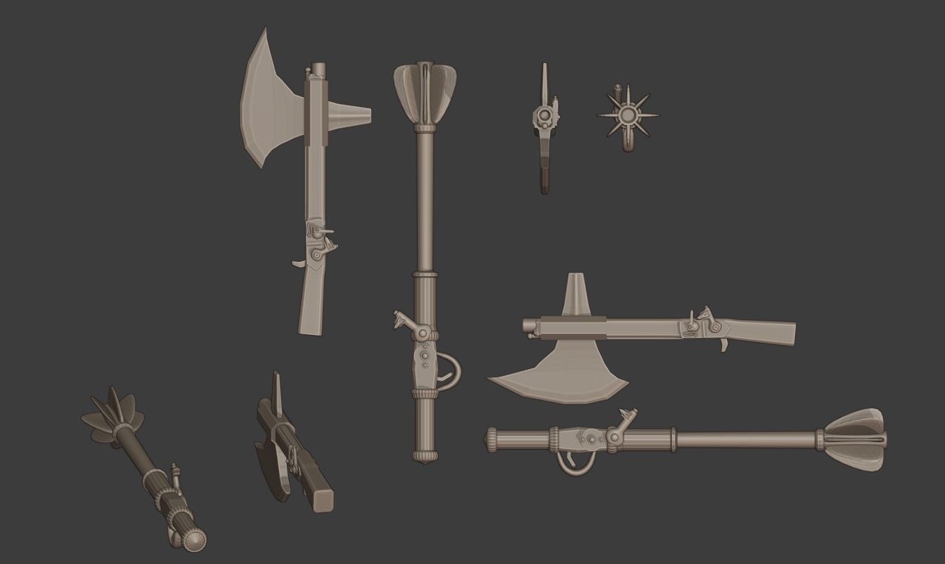 European Medieval Renaissance Weapons Special 3D print model_3