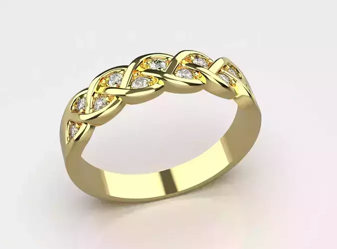 Women lovely ring with diamonds