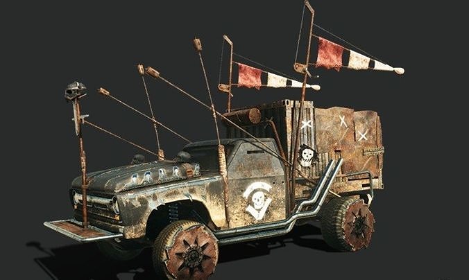 Mad max fury road car 3D models Low-poly 3D model