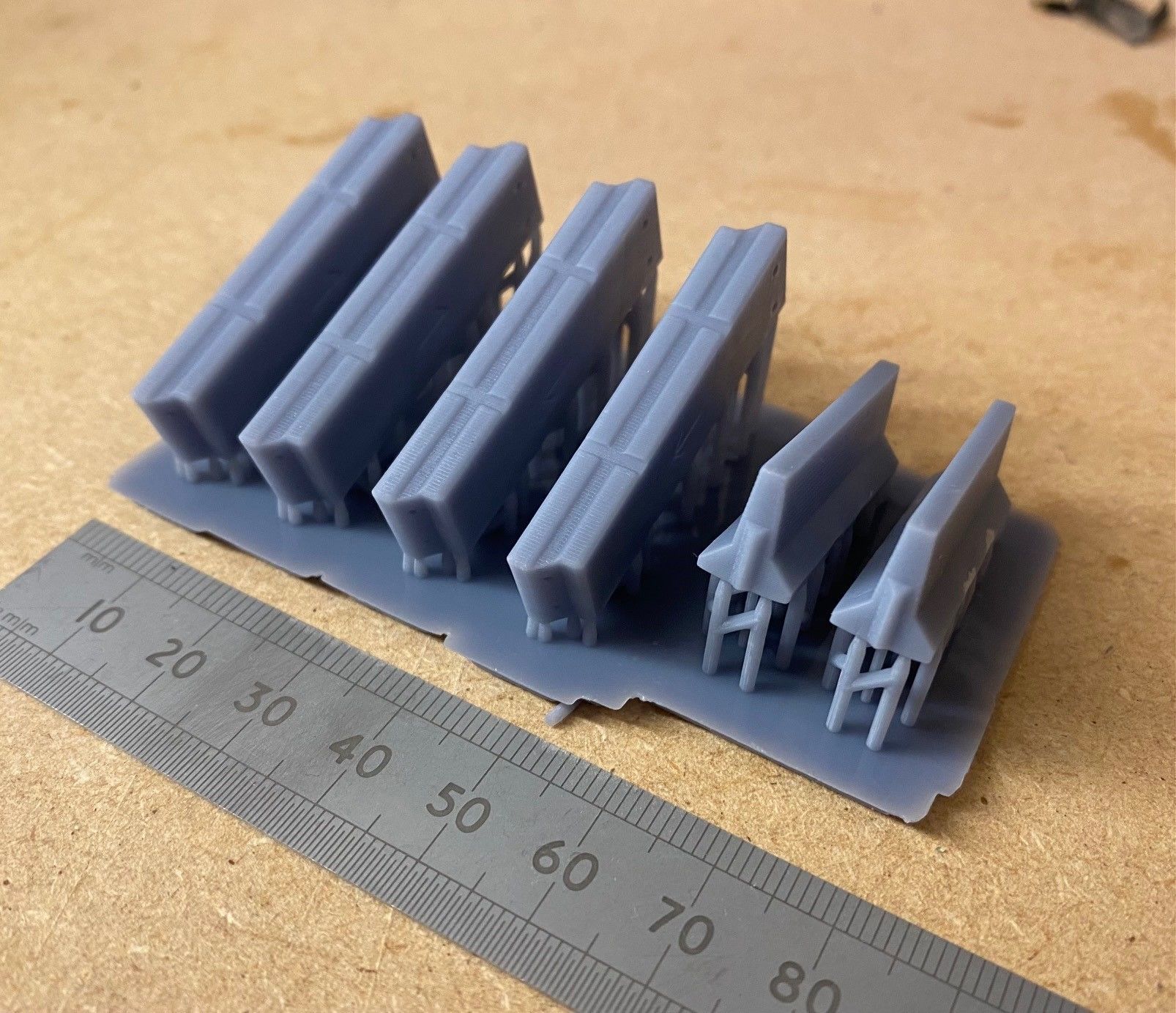 Model Railway - Concrete Road Barriers 3D print model_2