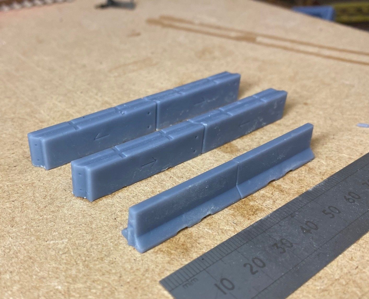 Model Railway - Concrete Road Barriers 3D print model_1