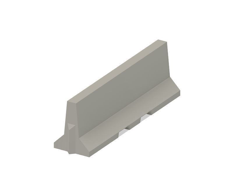 Model Railway - Concrete Road Barriers 3D print model_4