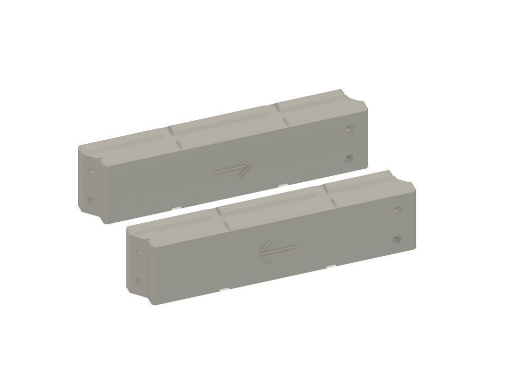 Model Railway - Concrete Road Barriers 3D print model_7
