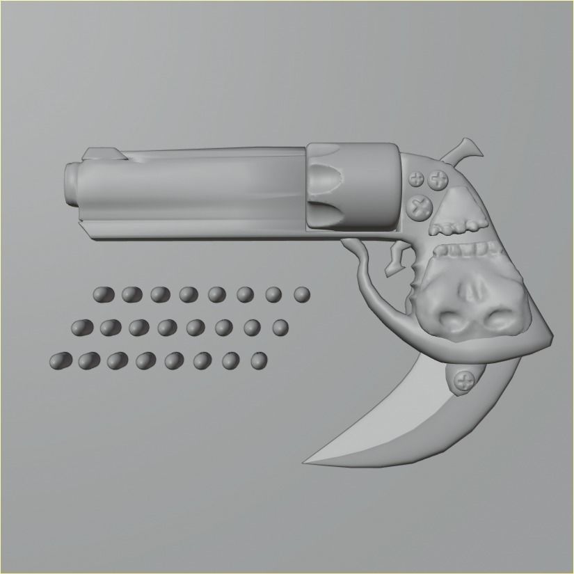 Peace gun Free 3D model_2