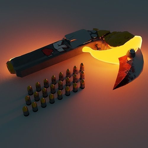 Peace gun Free 3D model