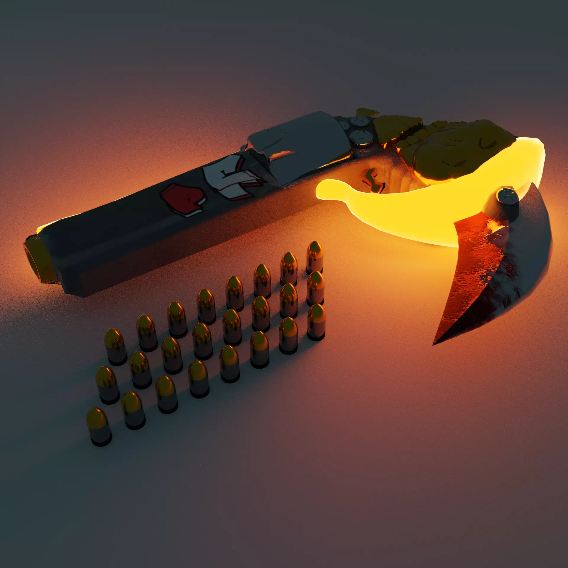 Peace gun Free 3D model_0
