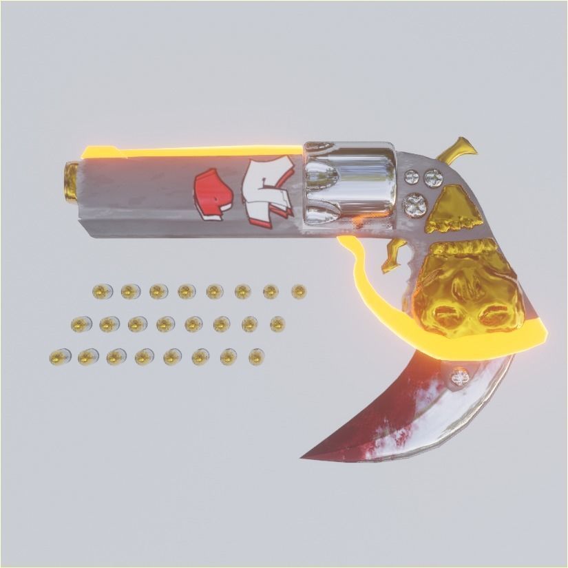 Peace gun Free 3D model_3