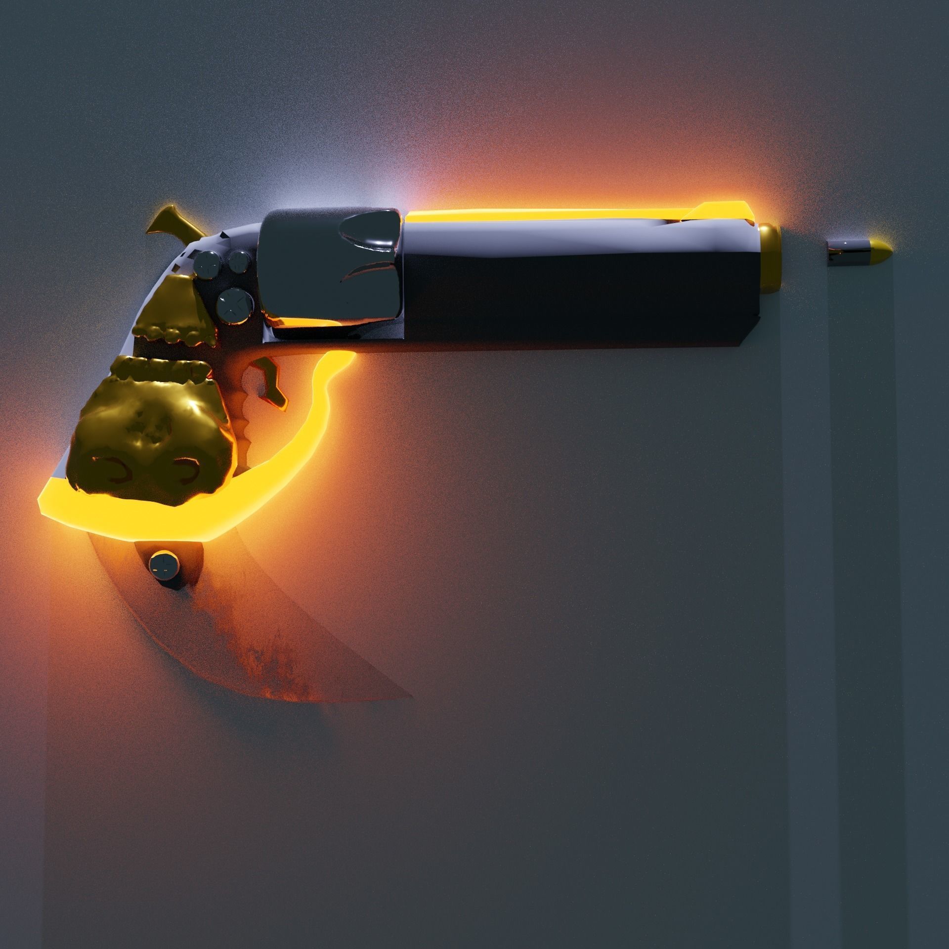 Peace gun Free 3D model_4