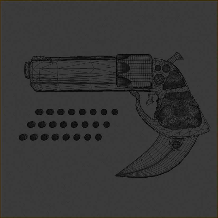 Peace gun Free 3D model_1