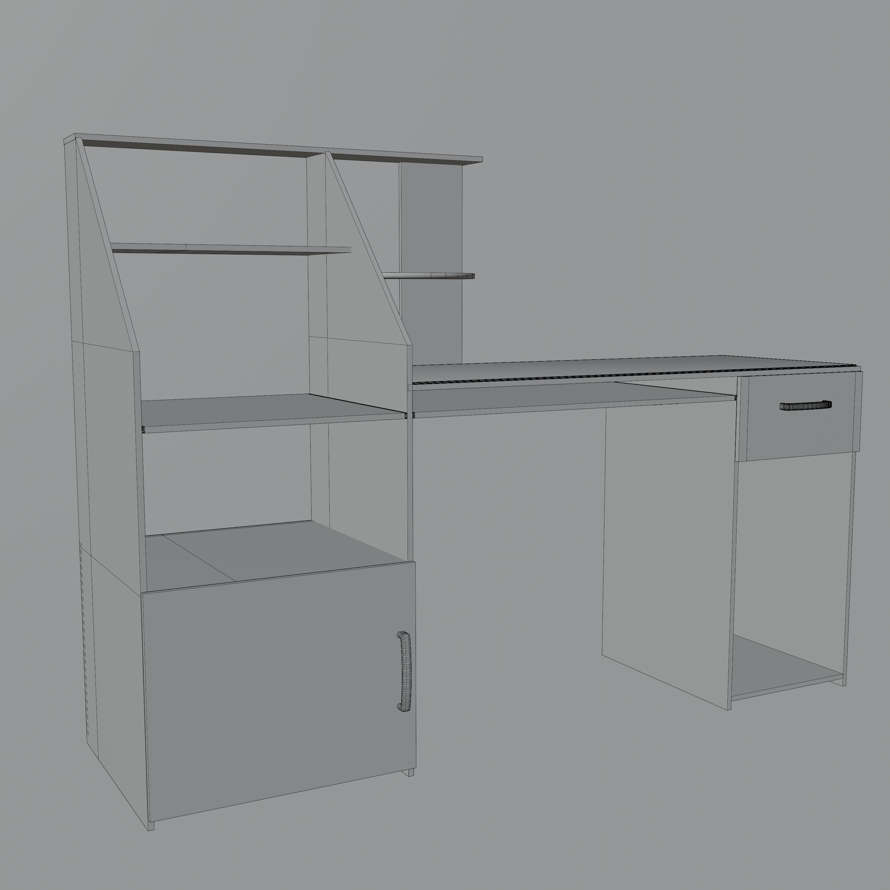 Desktop Table 3D model_5