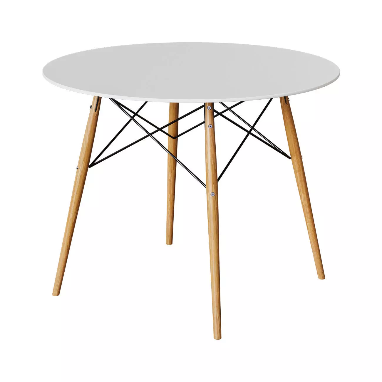 TABLE EAMES WHITE 100 CM 3D model