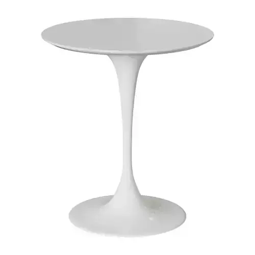 TABLE EERO SAARINEN STYLE TULIP TABLE WHITE TOP MDF D70 GLOSS 3D model