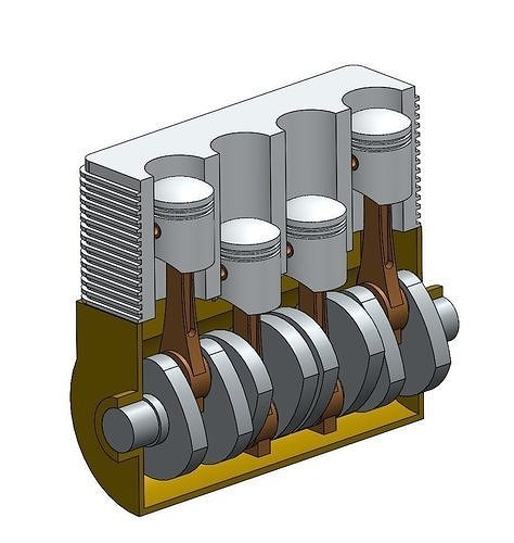 4 STROKE ENGINE 3D model