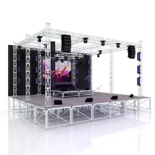 Concert Music Stage 3D model