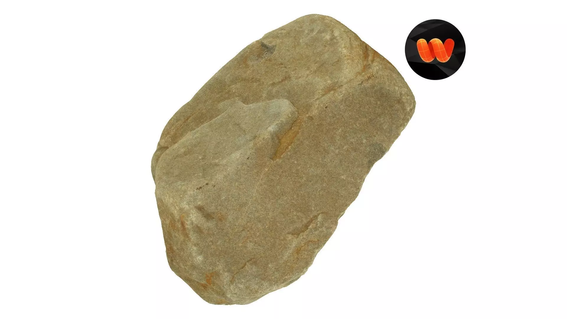 Yellow Rock Raw Scanned 3D model_0