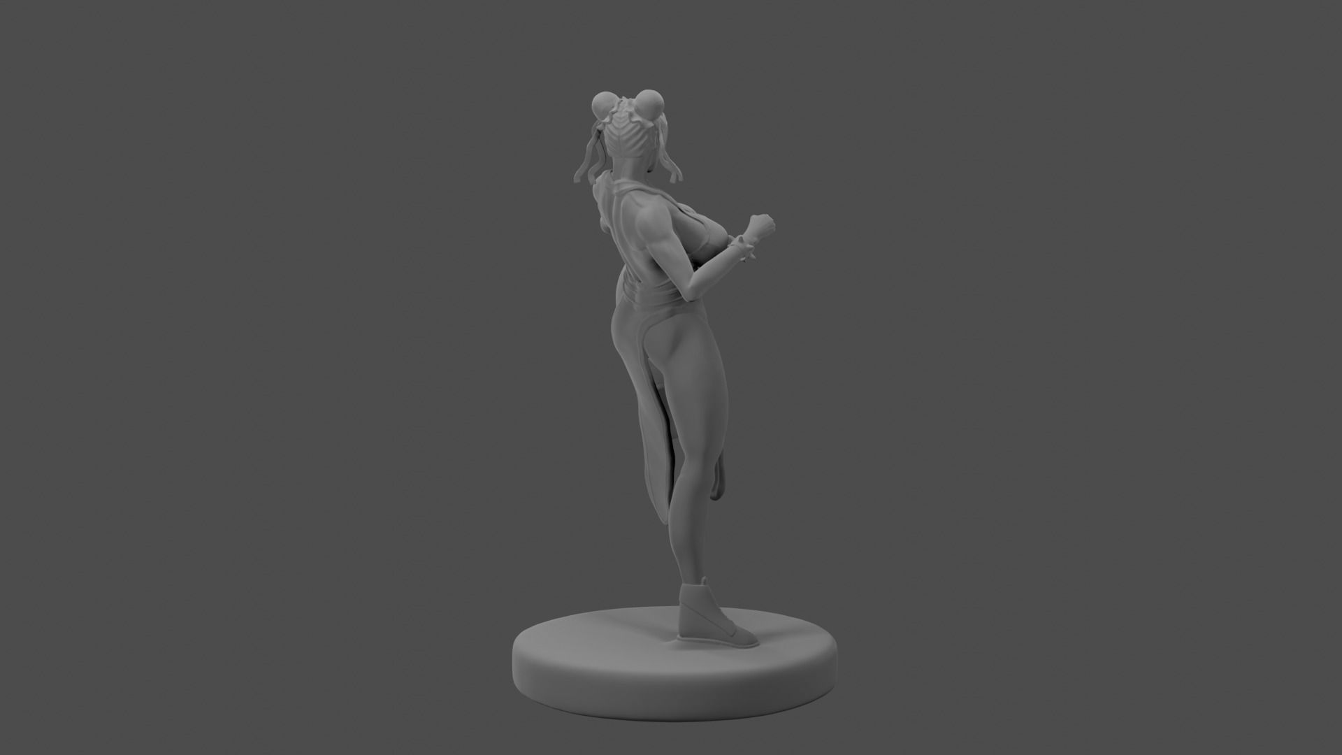 Chun Li Stylized Printable Model Big Breast 3D print model_16