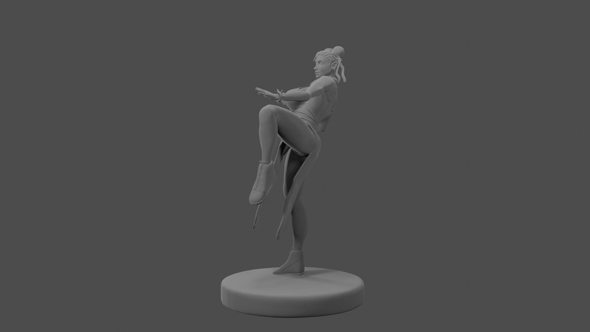 Chun Li Stylized Printable Model Big Breast 3D print model_13
