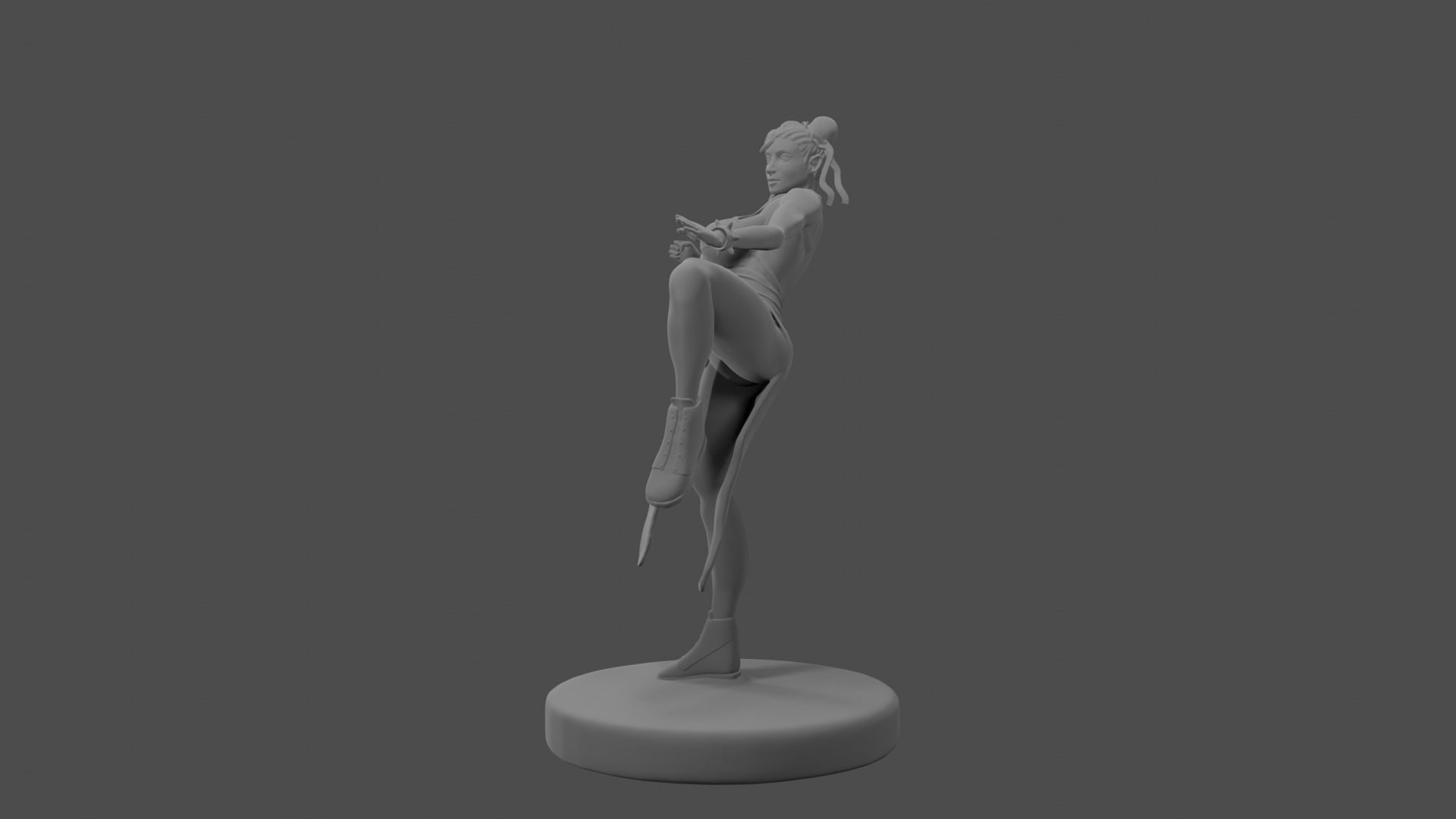 Chun Li Stylized Printable Model Big Breast 3D print model_12